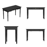 47.2 inches Modern Black Rectangle Writing Desk with Drawer and Alien Shaped Design