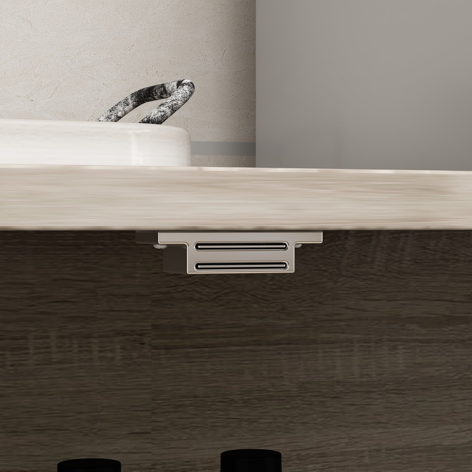 Large Kitchen Sideboard Display Cupboard with Drawers and Mesh Doors Wood Grain