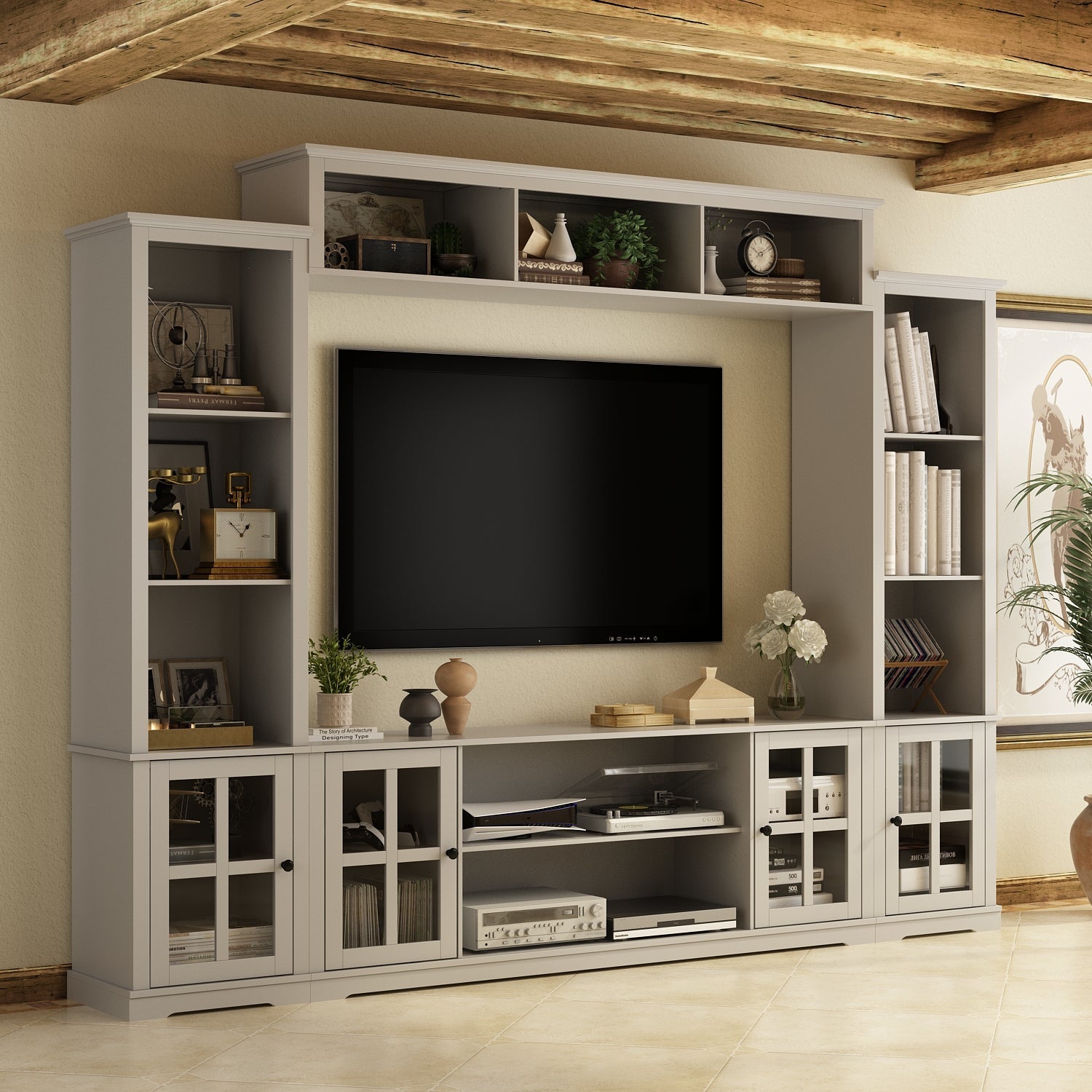 TV Bench Large Entertainment Center