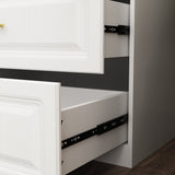 Family Cabinet Wardrobe Bedroom Armoire Home Closet 4 Doors and Drawers