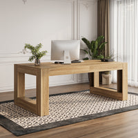 Modern Natural Wood Executive Desk