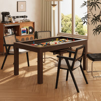 Brown Convertible Gaming and Dining Table