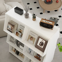39.4" Modern White Display Bookcase with Open Shelves