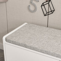 Shoe Storage Bench Shoe Rack Storage Shelf with Cushion 2-Door for Entryway