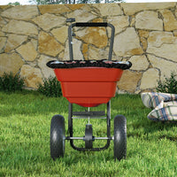 80 Lbs Adjustable Tow Behind Grass Seed & Fertilizer Spreader