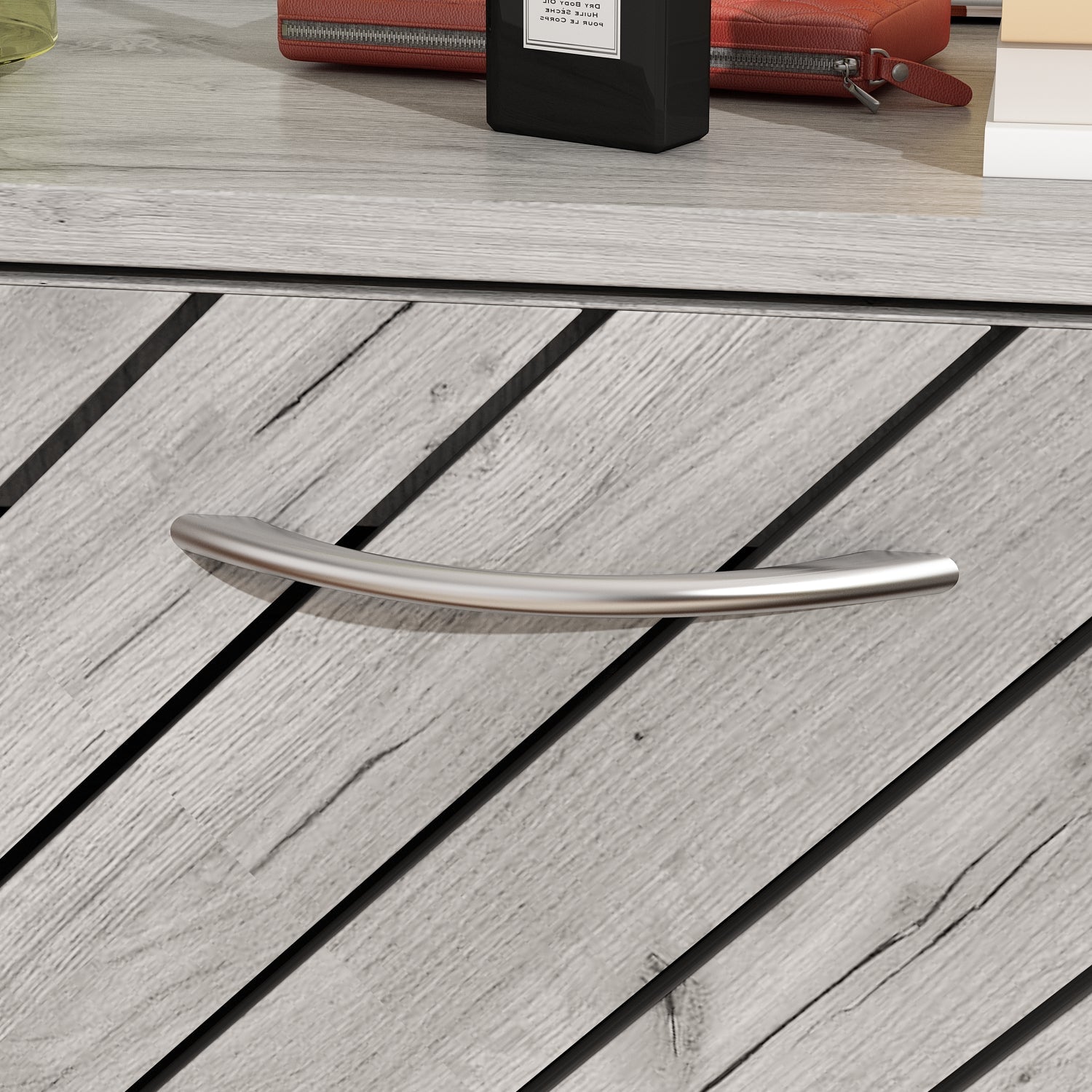 Rustic Shoe Organizer for Hallway Entryway Shoe Cabinet with 2 Flip Drawers