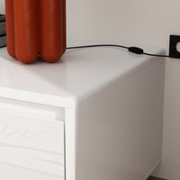 71" Minimalist High Gloss TV Stand with LED Ambiance