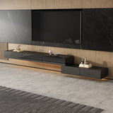 94.5 inches Modern Minimalist Black TV Stand Wall-Mounted And Freely Arranged TV Stand With LED