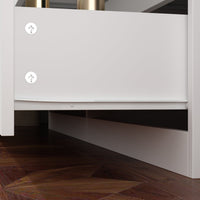 102.4" Modern White Convertible Vanity Table Makeup Vanity With 9 Drawers