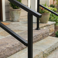 68.5" Modern Matte Black Stair Banister (Set of 3)
