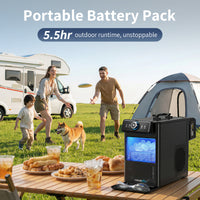 Homevol EVO1 Corded & Battery Powered Ice Maker with Self-Cleaning