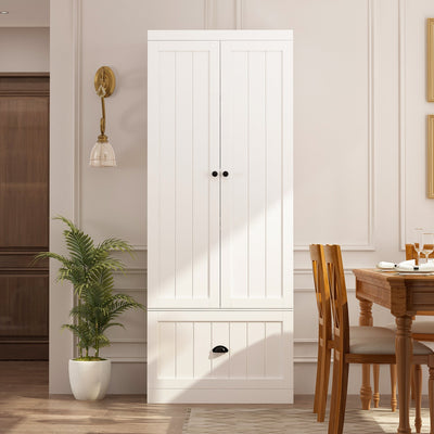 Stilla 27.6" Modern White Kitchen Pantry