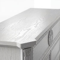 47.2" Solid Wood Chest of Drawers with Decorative Carving