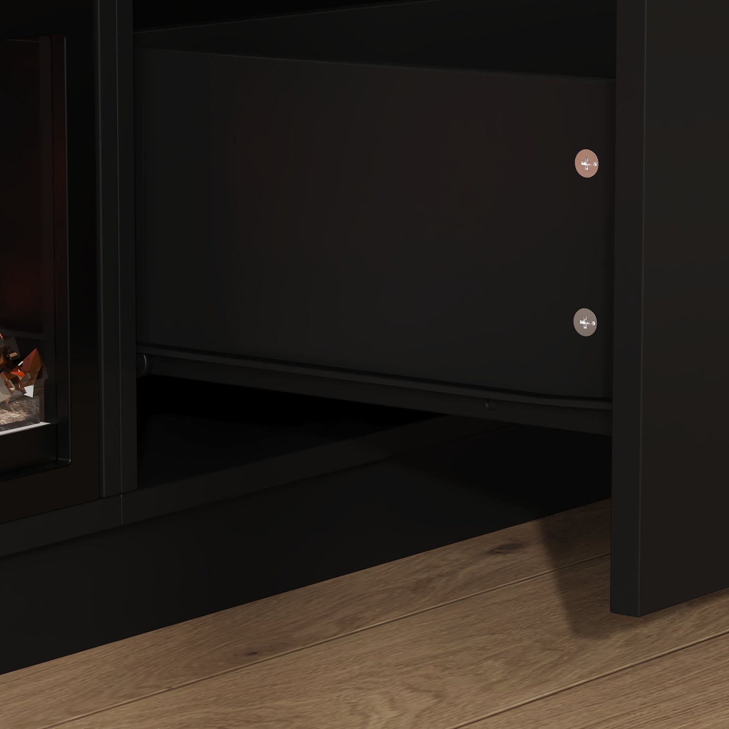 109'' W 2-Drawer TV Stand Media Console With Electric Fireplace Heater