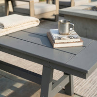 63" Gray All-Weather HDPE Outdoor Patio Bench with 650 lb. Weight Capacity