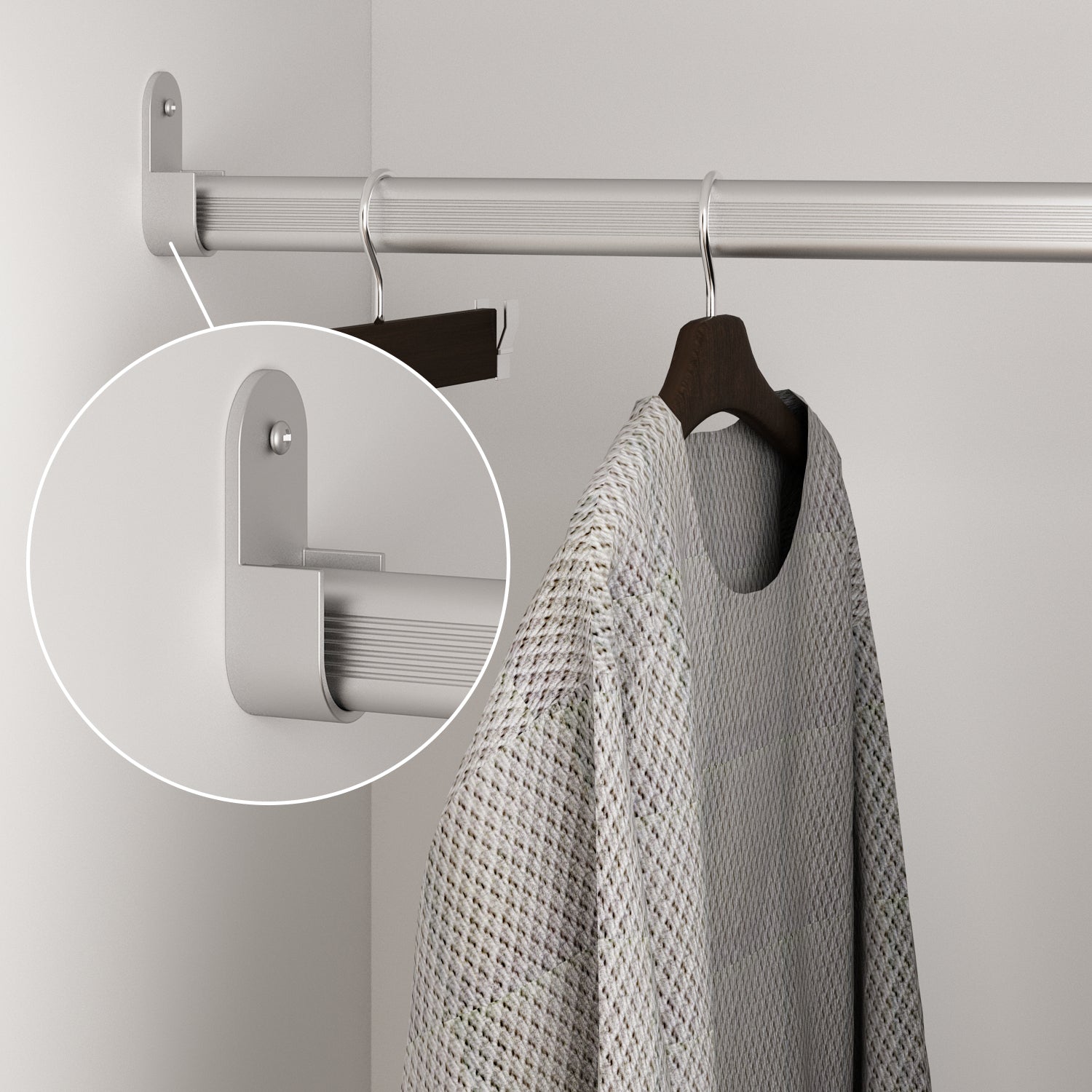 Armoire Solid Wood Clothes Organizer Storage Cabinet 4-Door Wardrobe Family Closet