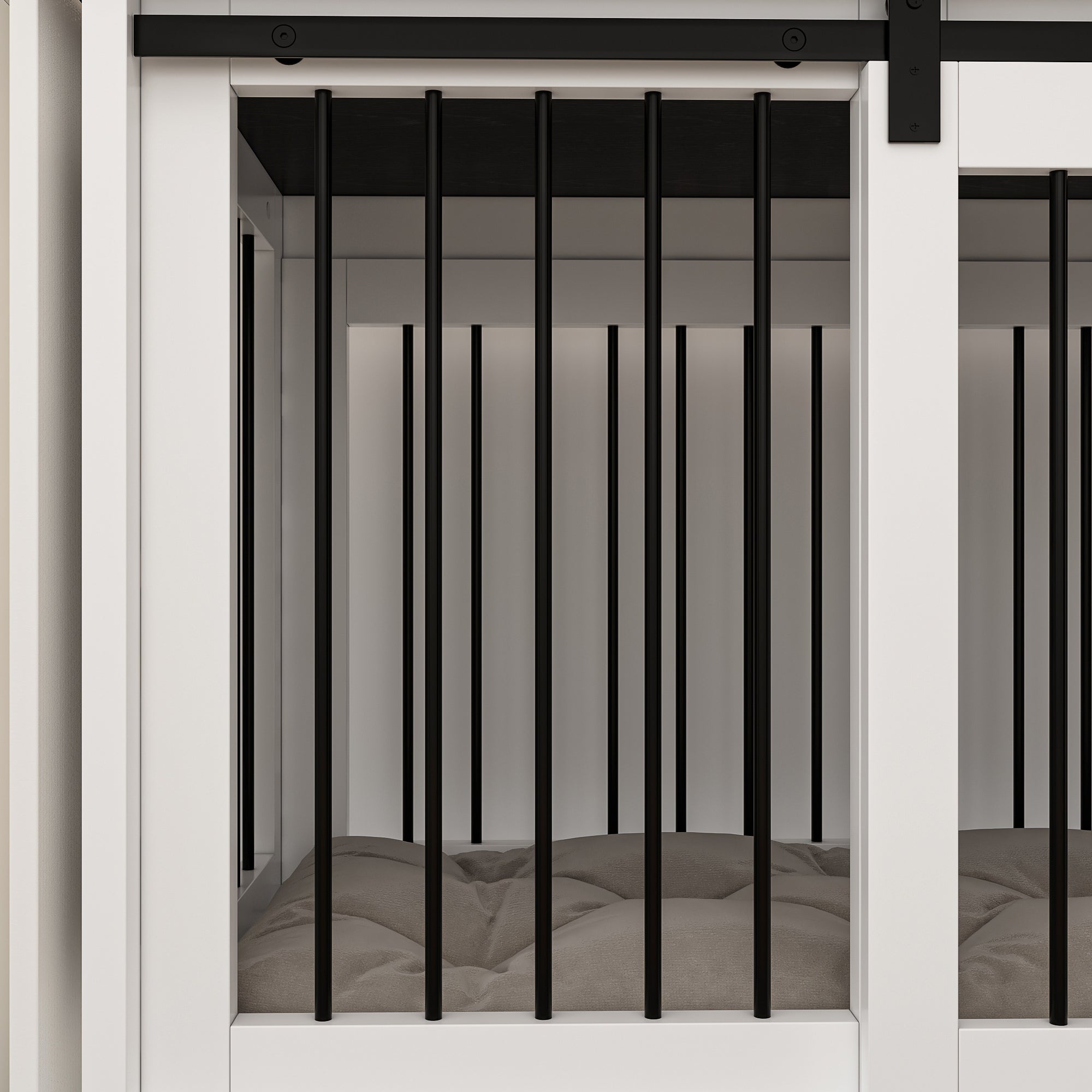 Barn Door Dog Crate with Lock