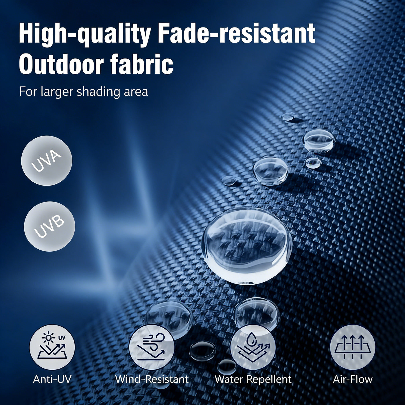 118" Double-Sided Patio Umbrella with Misting System  and Base