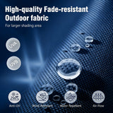 118" Double-Sided Patio Umbrella with Misting System  and Base