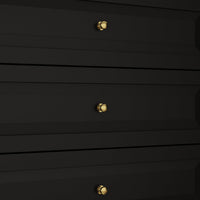 31.5" Modern Minimalist Black Modern Wood Cabinet Display Table Vertical 5-Drawer Dresser