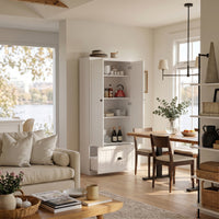 Stilla 27.6" Modern White Kitchen Pantry