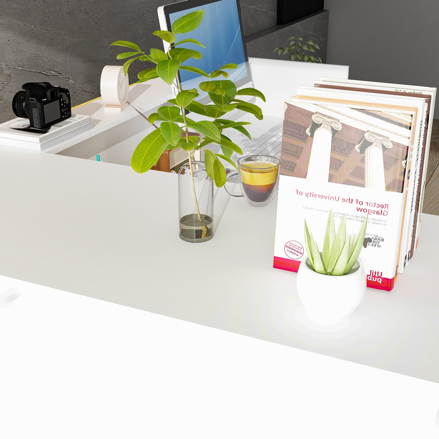 Large L-Shaped Reception Desk with 3 Drawers