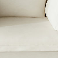 47.2" Modern White Upholstered Single Sofa with 3 Accent Pillows