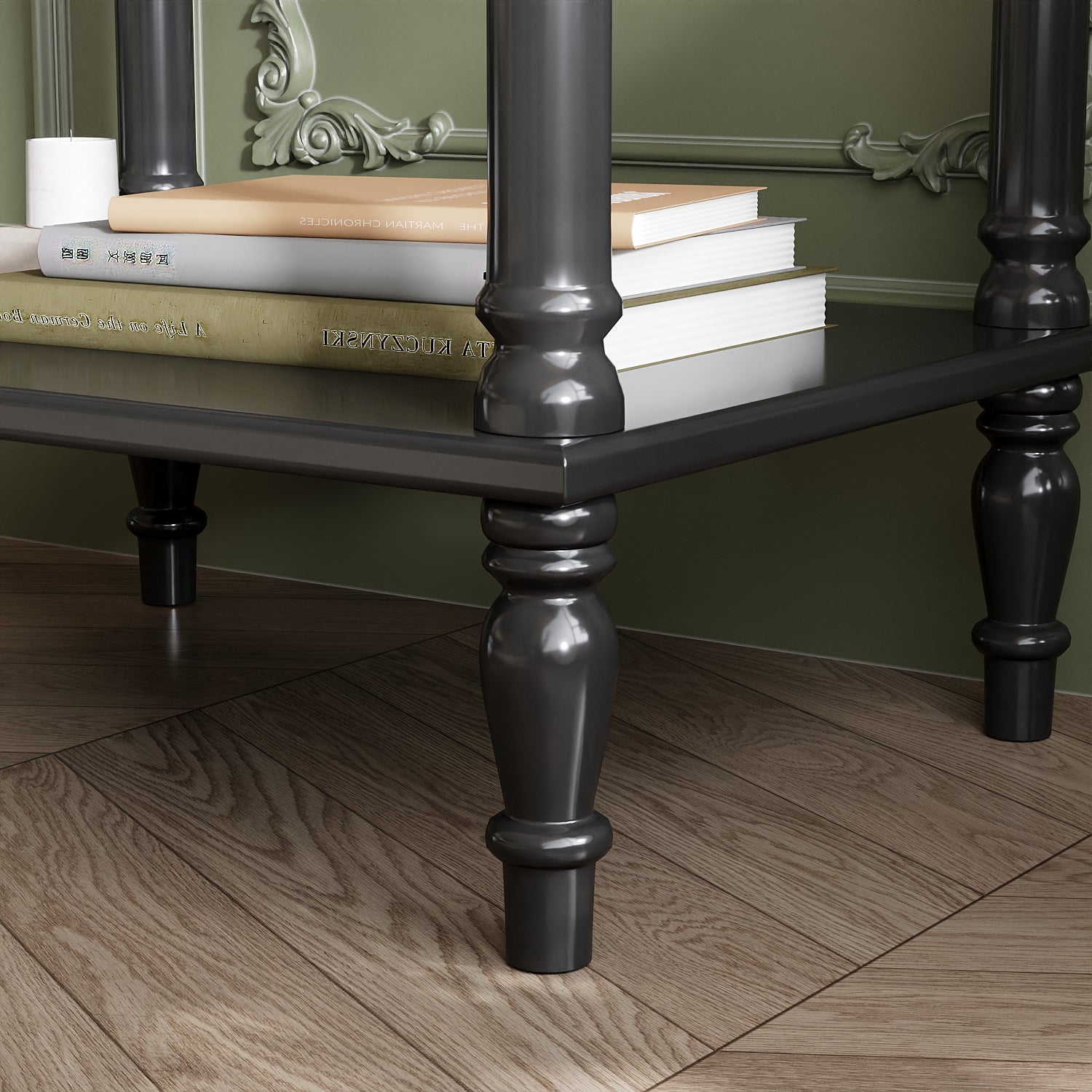 1-Shelf And 1-Drawer Nightstand With Elegent Design