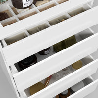 White dresser with jewelry organizer top and 4 drawers
