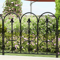 24" Modern Classic Black Metal Fencing with 5 Panel(s) Included