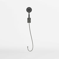 59" Modern Black Handheld Shower Head with Fahrenheit Temperature Display, Flexible Hose and Wall Bracket