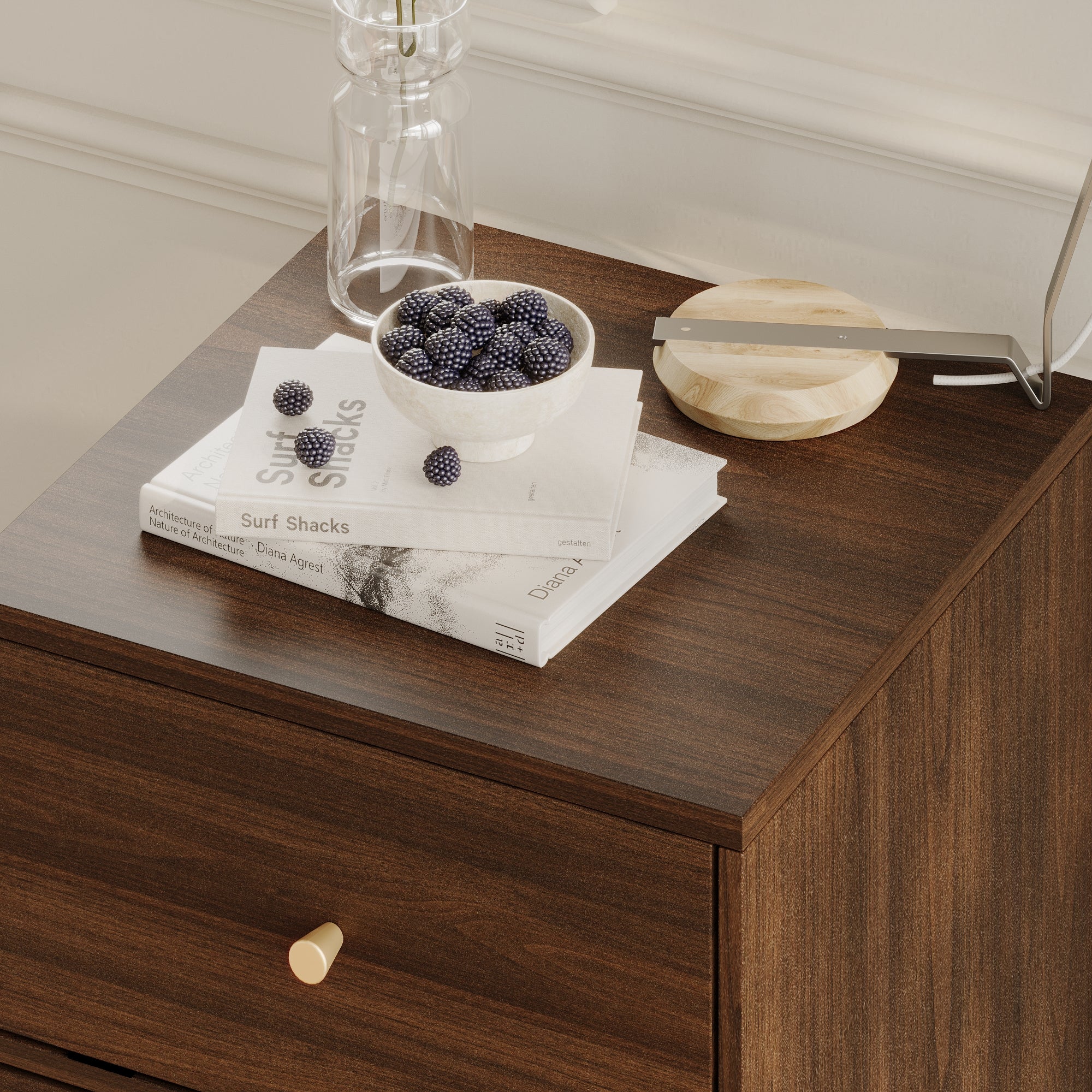 Movable Vanity Table With LED Mirror