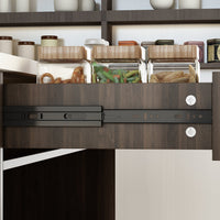 55.1" Modern Kitchen Island with 2 Drawers and Open Storage Shelves