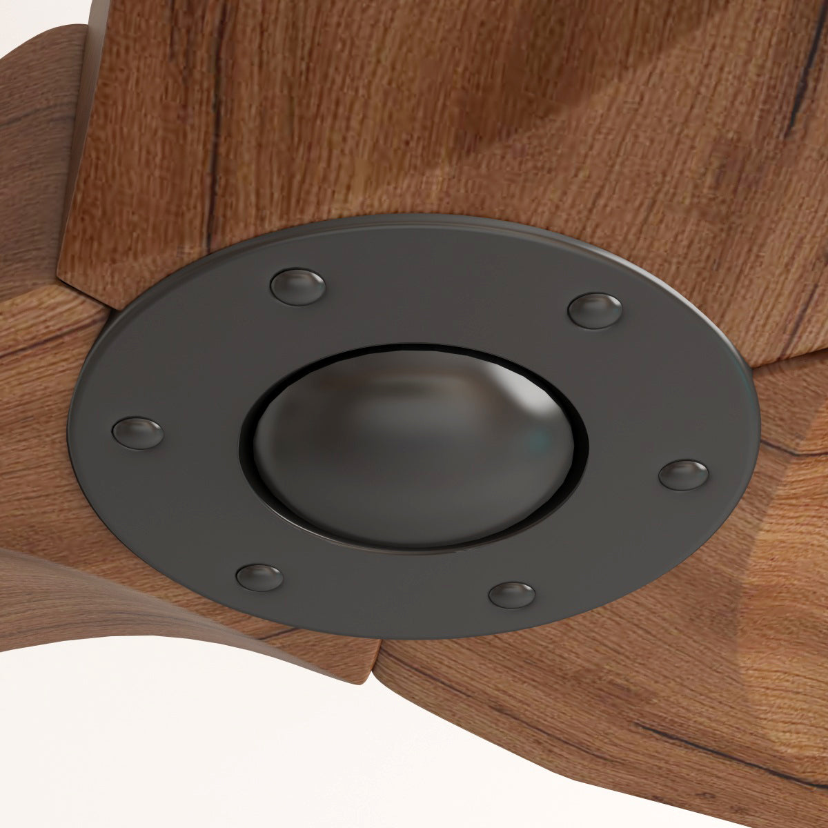 60" Modern Simple Brown Ceiling Fan With Wooden Streamline Design