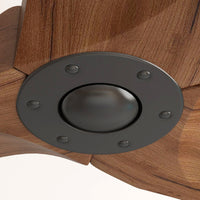 60" Modern Simple Brown Ceiling Fan With Wooden Streamline Design