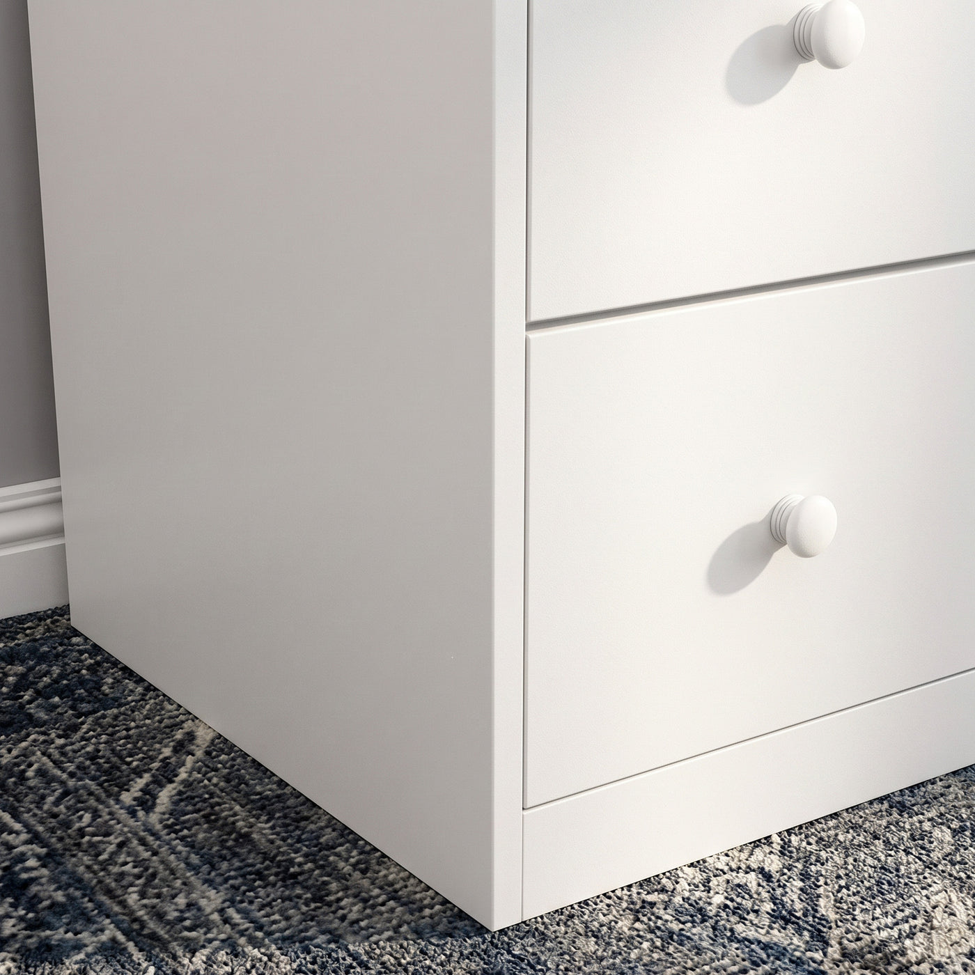 47.2" Modern White Nursery Storage Dresser Chest Changing Table