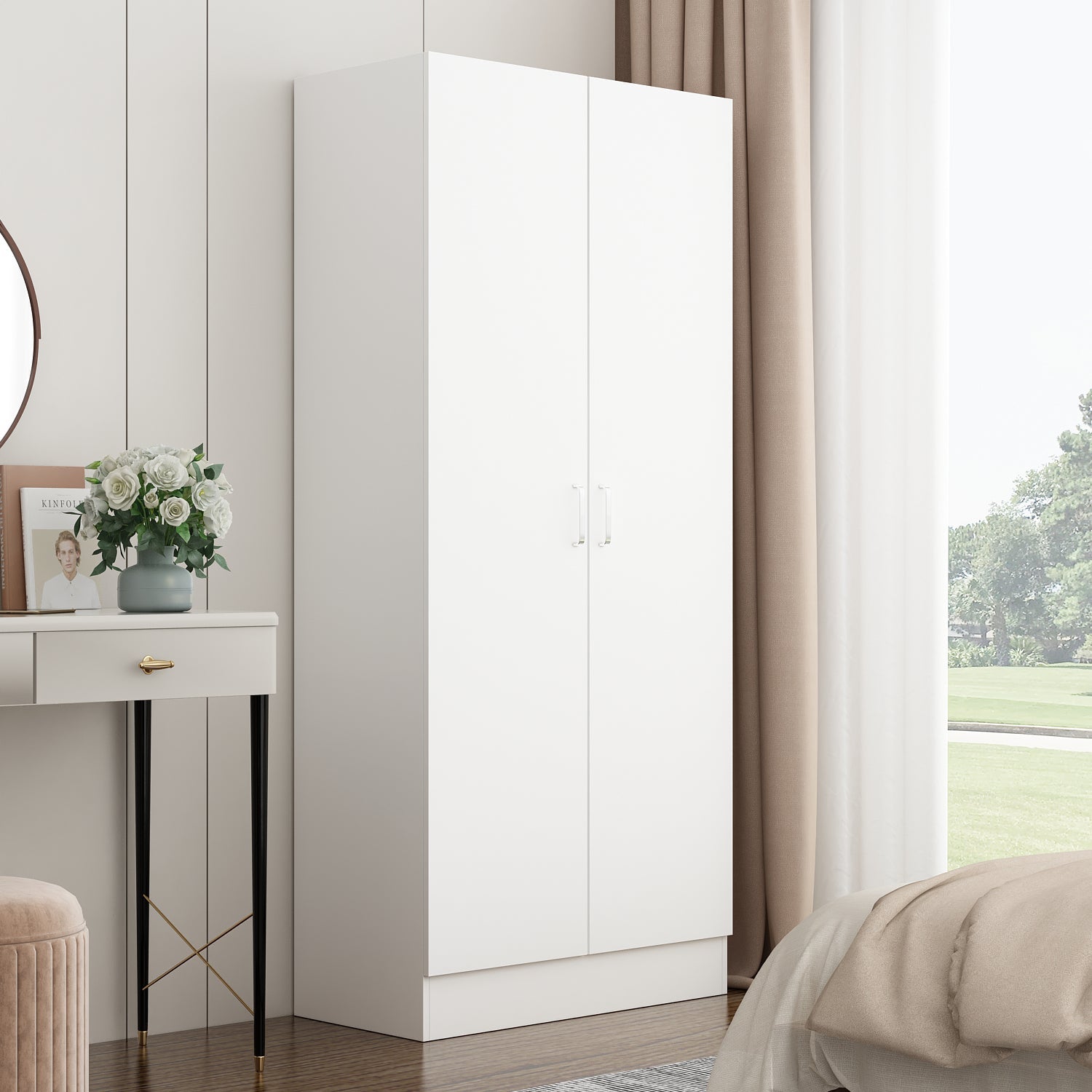 5-Tier Armoires Wardrobe Cabinet With 2 Doors