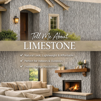 Gray Faux Stone Wall Panel Set of 10, Lightweight Indoor & Outdoor Decorative Wall Panels