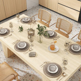 78.7" Modern Wood Dining Table with Storage Shelves