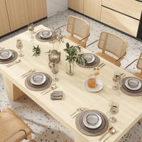 78.7" Modern Wood Dining Table with Storage Shelves