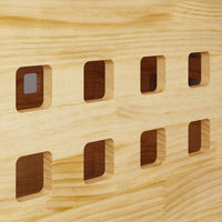 Solid Pine Wood Dog Crate with Stainless Steel Latch