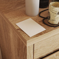 17.7" Smart Wood Nightstand with Hidden Gun Drawer & RFID Lock