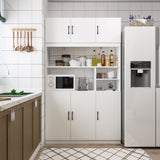 Large Storage Cabinet Kitchen Storage Cupboard with Doors Floor Cabinet for Living Room