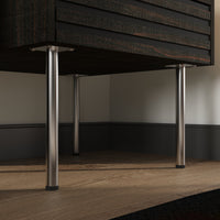 Brown Tempered Glass Nightstand 