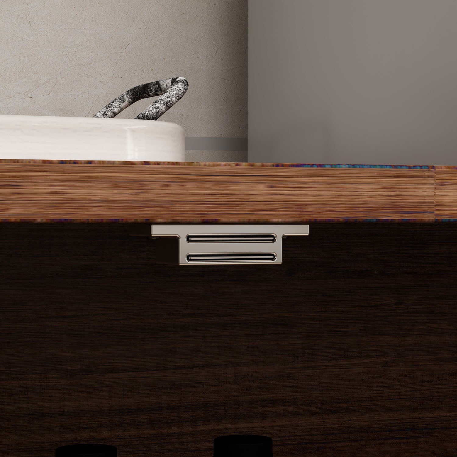 Large Kitchen Sideboard Display Cupboard with Drawers and Mesh Doors Wood Grain