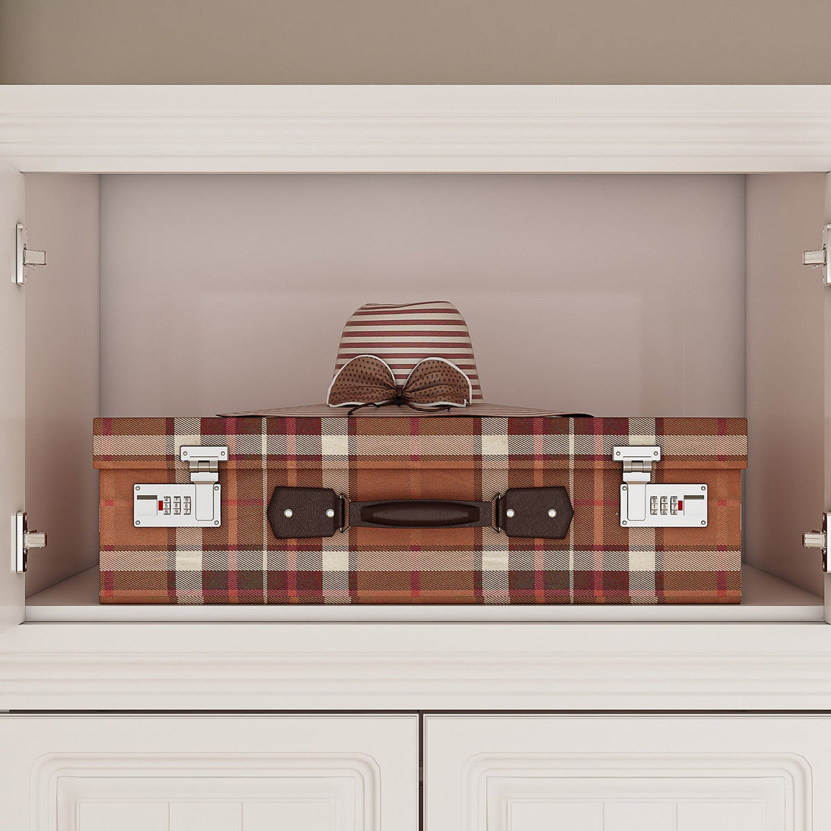 Wardrobe Heavy Duty Clothes Closet Storage Cabinet Armoire with Metal Handles for Small Living