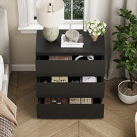 30.3" Modern 3-Drawer Nightstand / Small Dresser with Handle-Free Design
