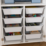 53.1 inch Two-Door Craft Sewing Table with 8 Baskets