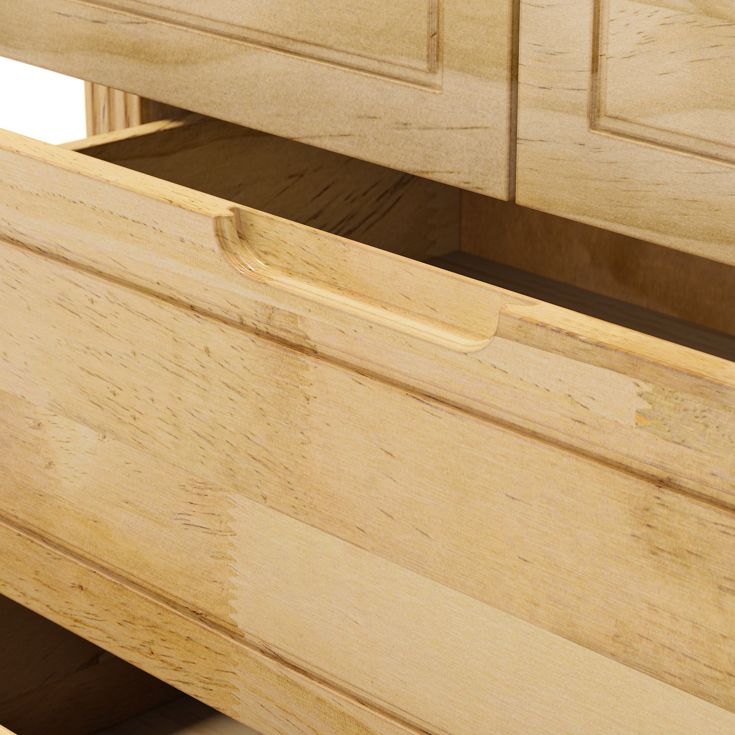 Wood changing table dresser with removable changing topper and multiple drawers