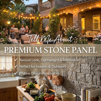Gray Stacked Faux Stone Wall Panel Set of 9, Lightweight Indoor & Outdoor Decor Wall Panels